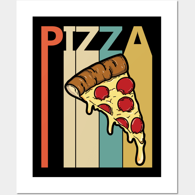 Vintage Pepperoni Pizza Wall Art by GWENT